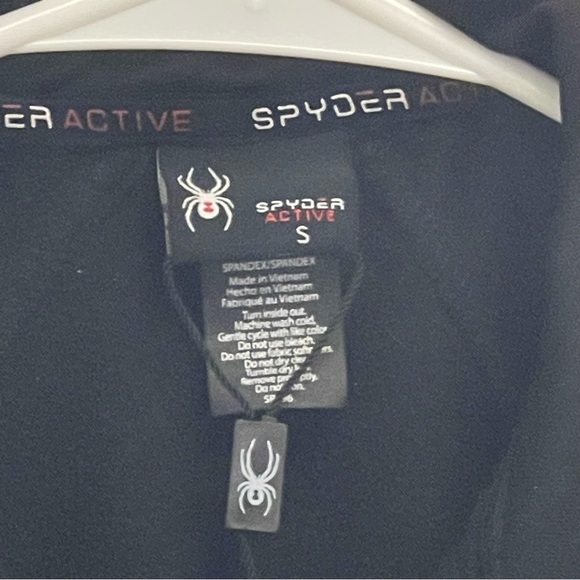 Spyder Active Black Full Zip Jacket Women’s Small Stretch Lightweight Layer - Picture 5 of 10